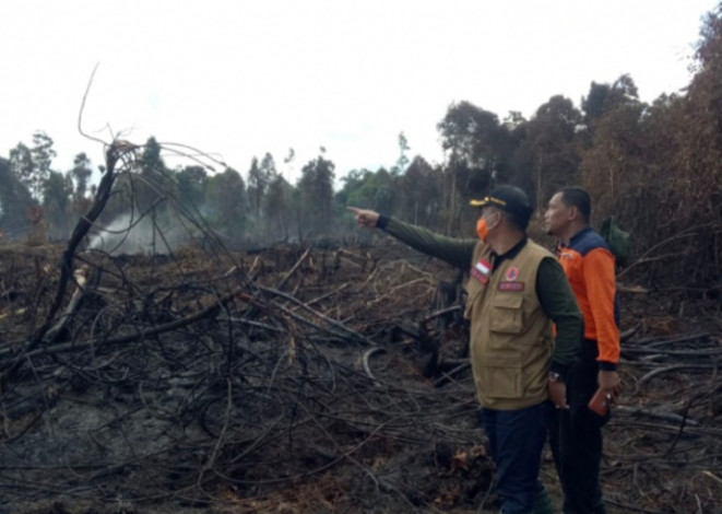 Tim Satgas Karhutla Riau Masih Berjibaku Padamkan Kebakaran di Rohil