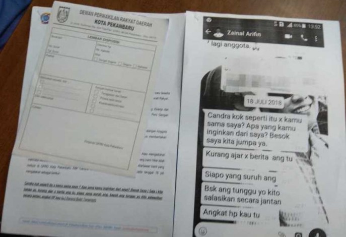 Merasa Diancam, Wartawan Laporkan Oknum Anggota DPRD Pekanbaru ke BK