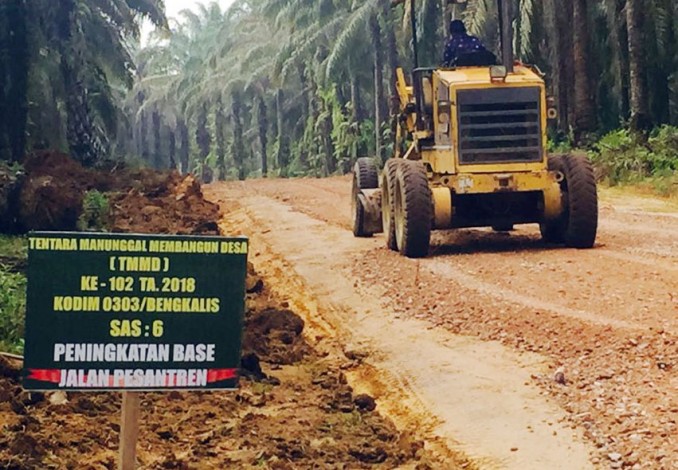 Warga Dusun III Sialang Rimbun Merasakan Manfaat Program TMMD Ke-102 Bengkalis