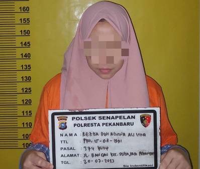 Gelapkan Uang Hotel Rp332 Juta, Karyawati Ditangkap Polisi Pekanbaru