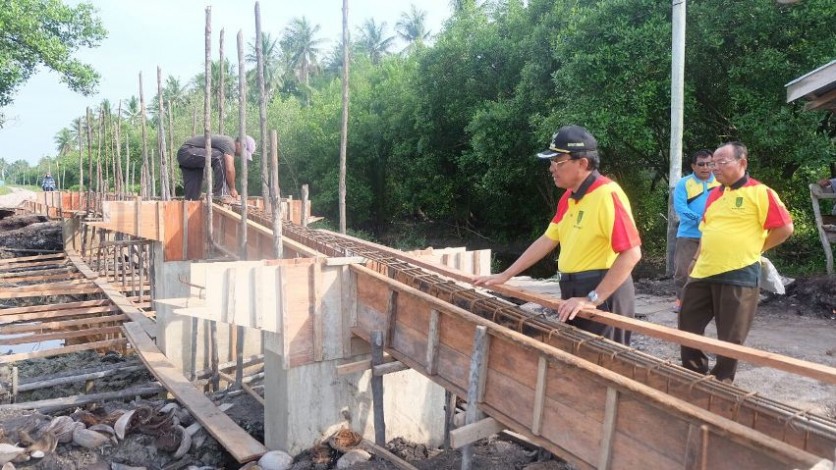 Wardan Tinjau Pembangunan Infrastruktur Jalan dan Jembatan di Pulau Burung