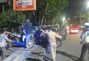 Polisi Pekanbaru Razia Balap Liar, 37 Sepeda Motor Diamankan