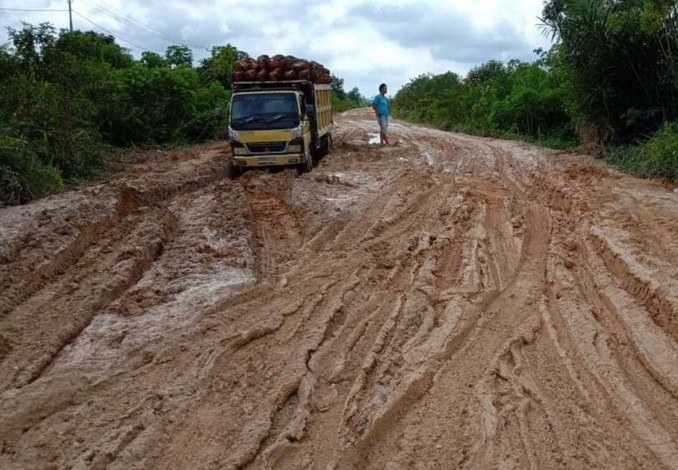 PUPR Riau Siagakan Alat Berat di Jalan Lintas Bono