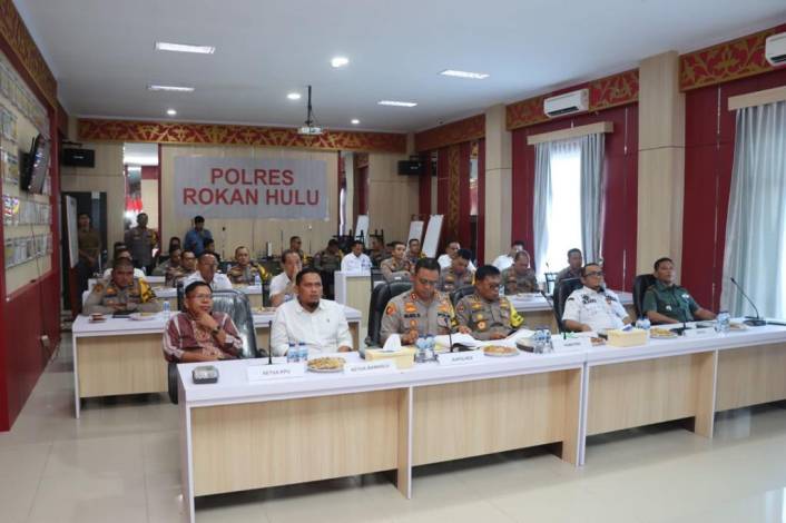 Polres Rohul Terima Pemaparan Kesiapan Pemilu dari Kapolda Riau