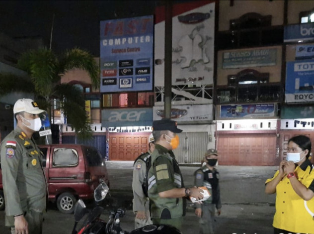 Puluhan Personel Gabungan Turun ke Jalan, Operasi Disiplin Prokes Covid-19 di Pekanbaru