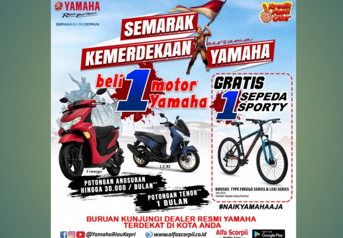Beli Motor Yamaha Gratis Sepeda Sporty, Mau?