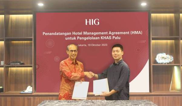 HIG Lakukan Penandatangan Hotel Management Agreement untuk Pengelolaan KHAS Palu