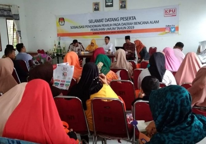 KPU Riau Sosialisasi Pemilu di Daerah Rawan Bencana
