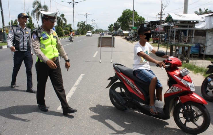 Hari Pertama Ops Muara Takus di Pekanbaru, Polisi Tilang 92 Pengendara