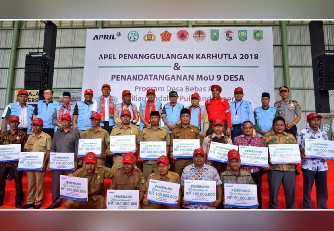 Empat Tahun Program Desa Bebas Api RAPP Sukses Tekan Karhutla di Riau