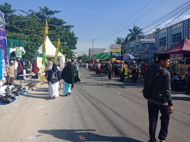 Arus Lalin ke Jalan Bukit Barisan Pekanbaru Ramai Lancar