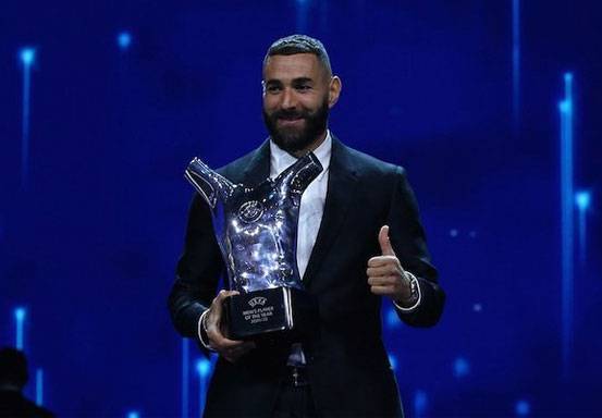 Terbaik! Karim Benzema Menang UEFA Mens Player of the Year