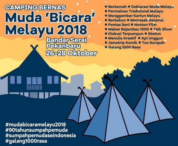 Helat Muda Bicara Melayu 2018 Bertemakan Camping Bernas Dimulai di Pekanbaru