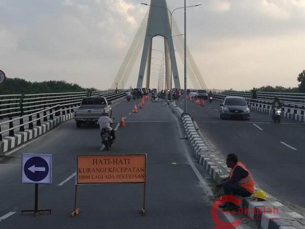 Jembatan Siak IV Pekanbaru Mulai Diperbaiki