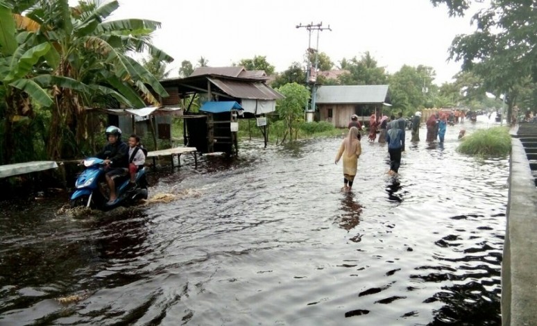 Banjir Landa sebagian Wilayah di Bengkalis