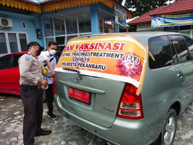 Terima Bantuan Mobil Operasional untuk Atasi Covid-19 dari Pemprov Riau, Kapolresta: Sangat Tepat