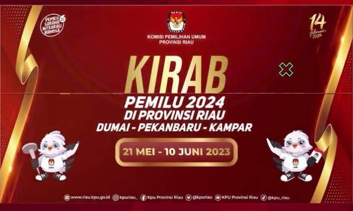 Hari Ini Estafet Kirab Pemilu 2024 Menuju Pekanbaru, Sepanjang Jalan akan Ada Sosialisasi