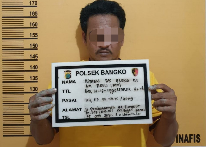 Lompat dari Jendela, Pemilik Sabu-sabu Diamankan Polsek Bangko