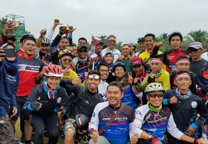 Danrem 031/WB Brigjen TNI Edy Afrizal Natar Nasution SIP Ikuti Fun Bike di Kampar