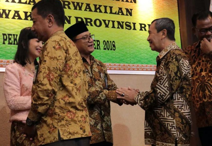Bupati Siak Hadiri Acara Pisah Sambut BPK Provinsi Riau