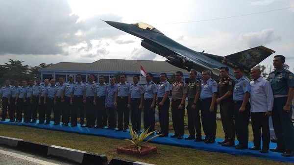 Bangkai F-16 yang Terbakar di Halim Jadi Monumen di Lanud Rsn Pekanbaru