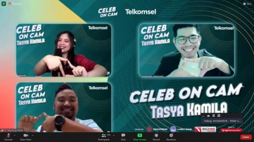 Meriahkan Hari Sumpah Pemuda, Telkomsel Gelar Celeb on Cam Bareng Tasya Karmila