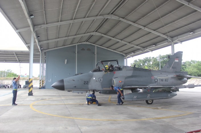 Tiga Skadron Udara TNI AU Latihan Bersama di Lanud Rsn