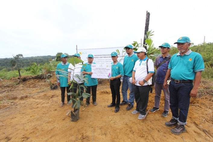 PLN Tanam 1.000 Pohon Aren di Desa Sungai Kuning Rohul