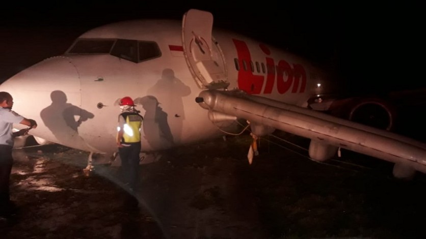 Pesawat Lion Air Tergelincir di Bandara Gorontalo