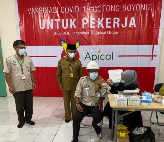 Perhatikan Kesehatan Karyawan, Apical Gelar Vaksinasi Gotong Royong Perdana di Dumai