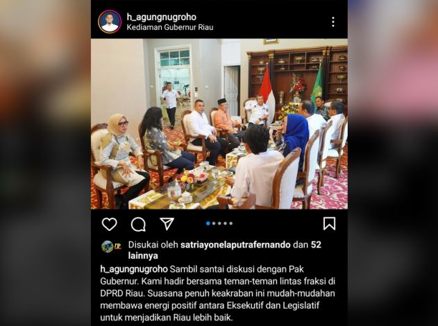 Beredar Foto Pimpinan DPRD Riau dan Ketua BK Bertemu Gubernur, Bahas Surat Mendagri Soal Plh Sekwan?