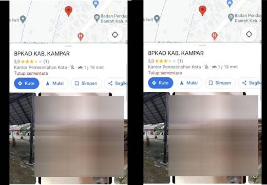 Heboh Video Syur Muncul di Google Maps BPKAD Kabupaten Kampar