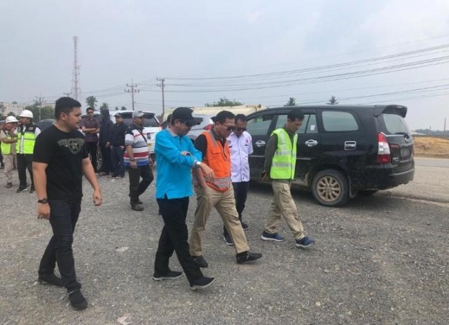 Pemko Dumai dan BPN Riau Survei Penambahan Lahan Tol di Rest Area STA 0 Dumai
