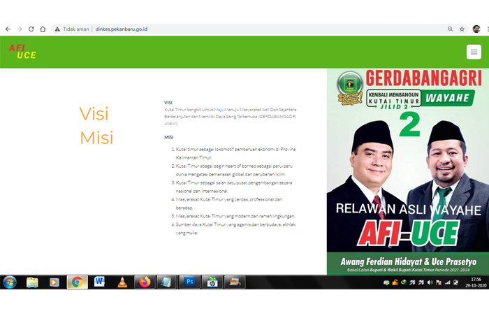 Website Pemko Pekanbaru Berisi Kampanye Pilkada Kutai Timur