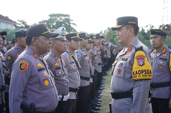 Gelar Apel Kesiapan, Polda Riau Terjunkan 1.664 Personel BKO Amankan TPS