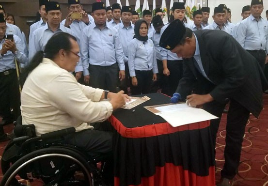 Lantik Pengurus NPC, Senny Apresiasi Prestasi Atlet Difabel Riau