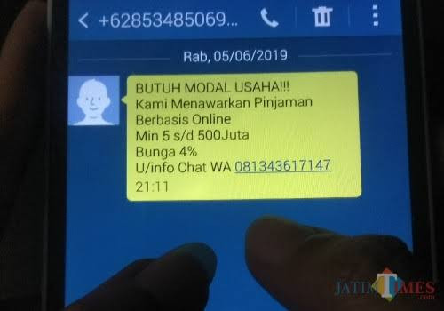 Waspadai Tawaran Pinjaman Melalui SMS, OJK Riau: Abaikan dan Hapus!