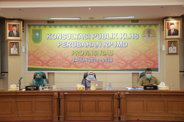 Libatkan KLHK, Pemprov Riau Lakukan Konsultasi Publik KLHS Perubahan RPJMD 2019-2024