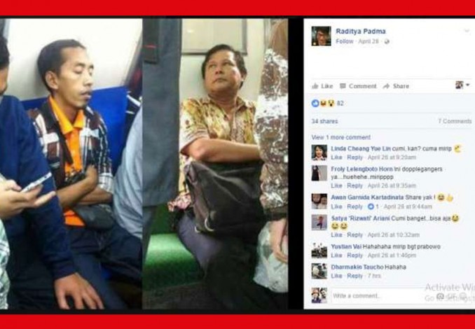 Heboh! Dua Lelaki Ini Berwajah Mirip Jokowi dan Prabowo