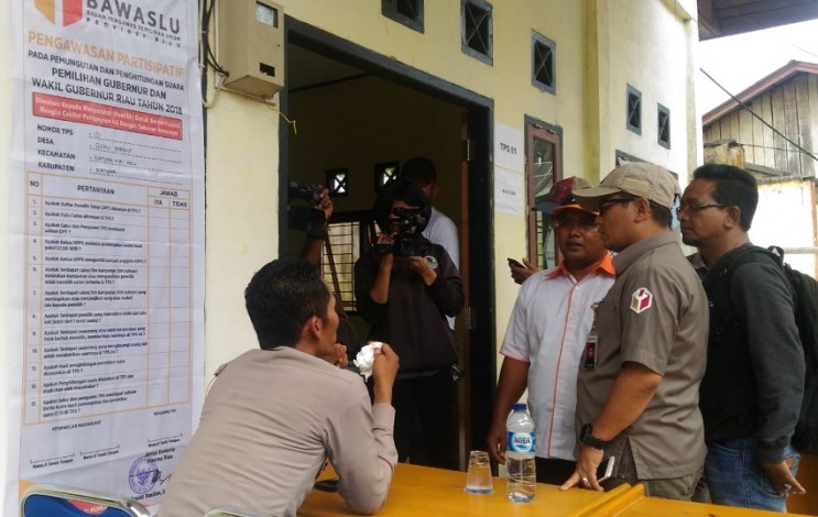 Bawaslu Riau Monitor PSU di 4 TPS se Riau