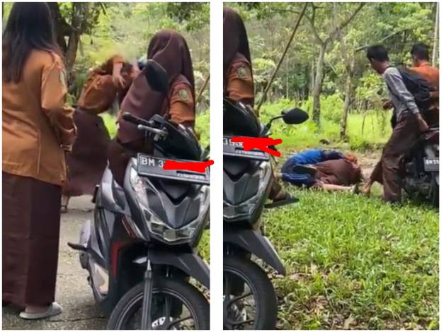 Viral Video Siswi SMP Baku Hantam hingga Guling-guling di Tanah, Disdik Pekanbaru Bilang Begini