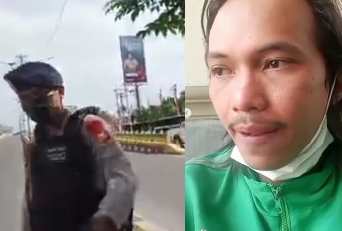 Driver Ojol di Pekanbaru Cekcok dengan Petugas Penyekatan Jalan Gara-gara Buka Portal