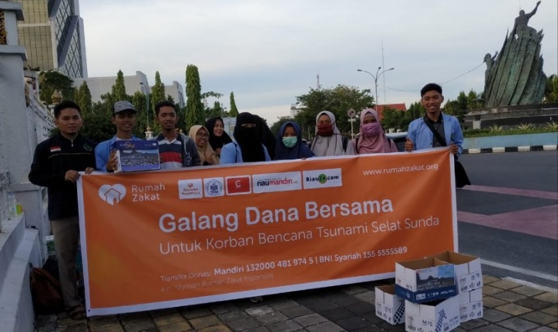RZ Pekanbaru dan HIMAPENTIKA Galang Dana untuk Korban Tsunami Selat Sunda