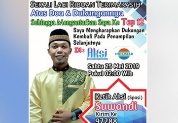 Perwakilan Riau Masuk 4 Besar AKSI 2019, Suwandi: Alhamdulillah, Doakan dan Dukung Saya