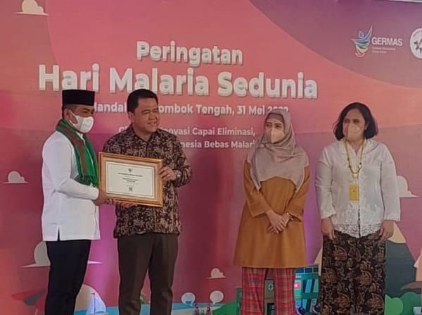 Satu-satunya di Riau, Pelalawan Terima Penghargaan Eliminasi Malaria Tingkat Nasional