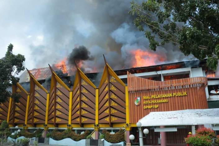 Penghapusan Aset Gedung MPP Pekanbaru yang Terbakar Masih Berproses