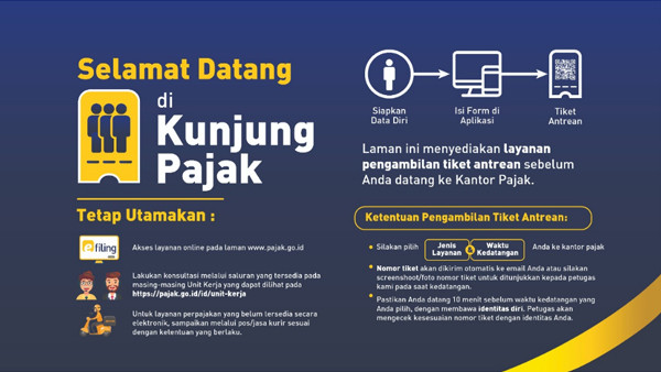 Mulai 1 September 2020, DJP Sediakan Aplikasi Antrean Online