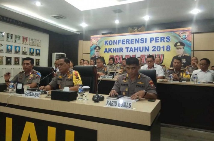 Kasus Pelanggaran Kamtibmas di Riau Alami Penurunan Selama 2018